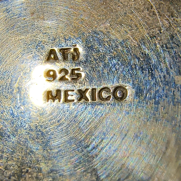 Vintage Mexico ATI  Red Jasper & Sterling Silver  Pendant - Picture 8 of 9